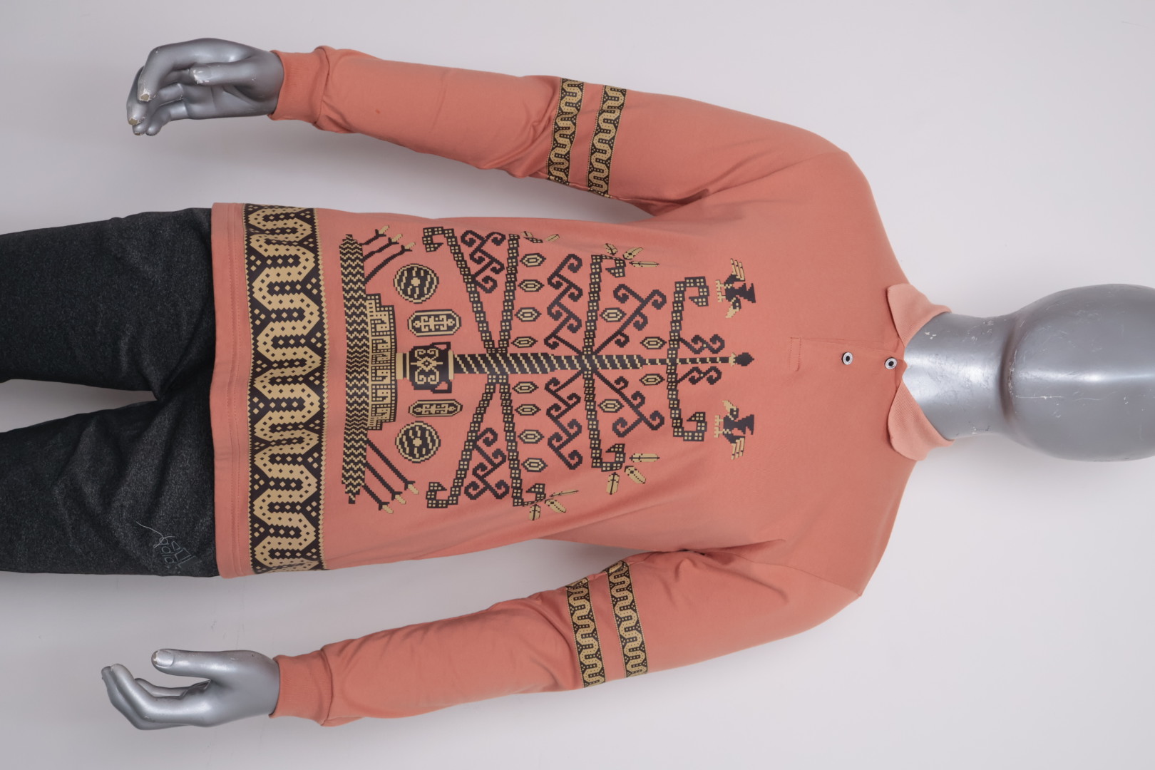 Polo Dayak Batang Garing 7 Abdul Combed 24s Terracotta (Panjang)