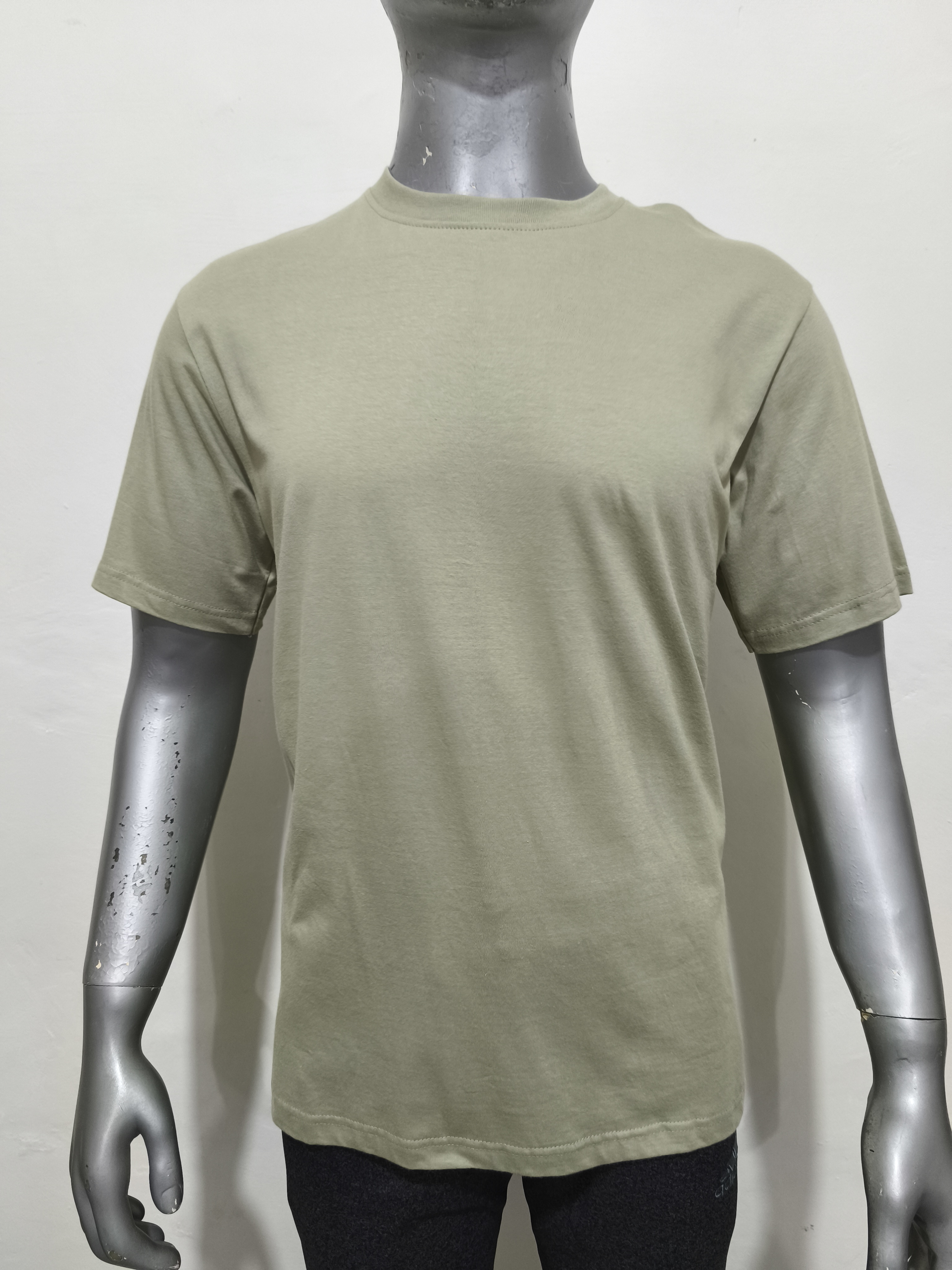 Kaos Oblong 607 Semi Combed 24s Hijau Sage (Pendek)