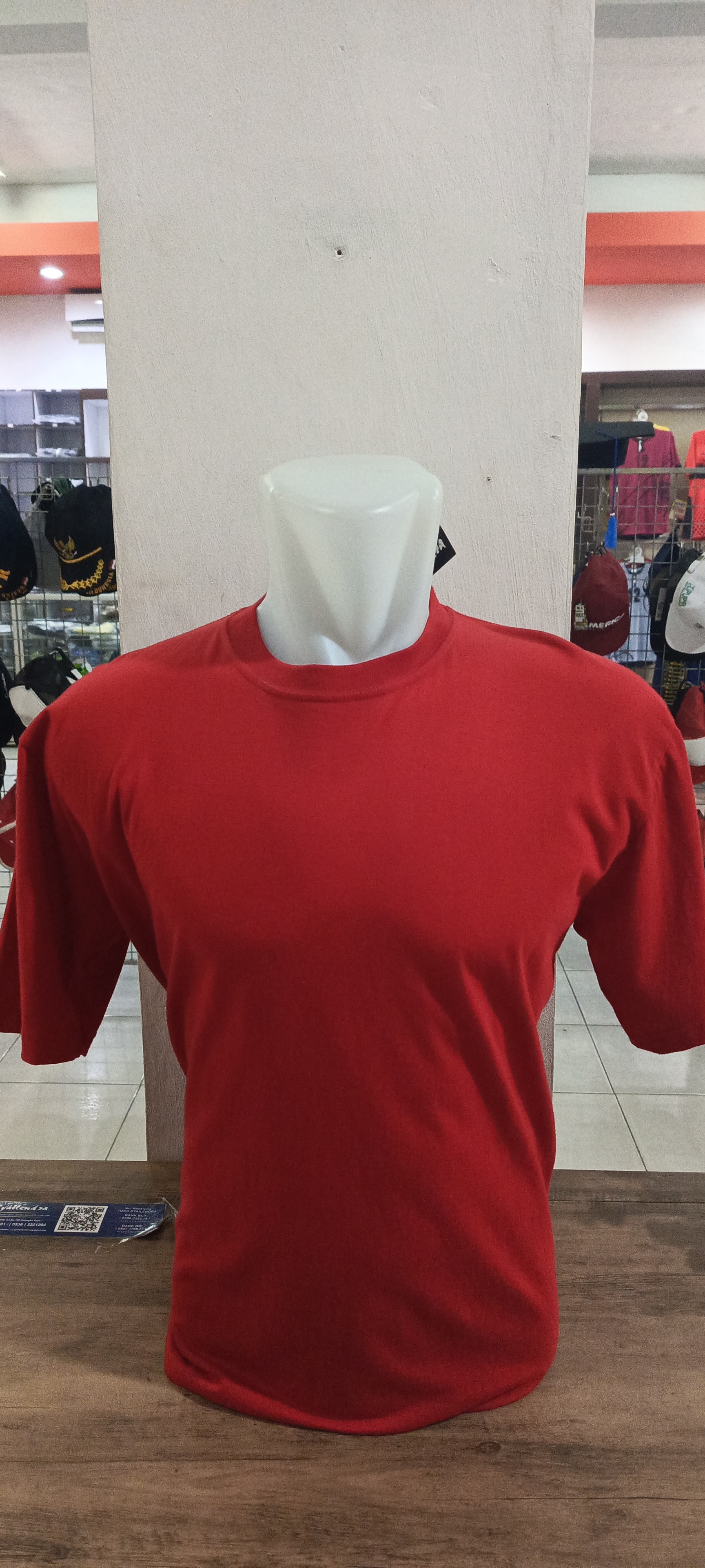 Kaos Oblong Ellanor Combed 24s Merah Cabe (Pendek)