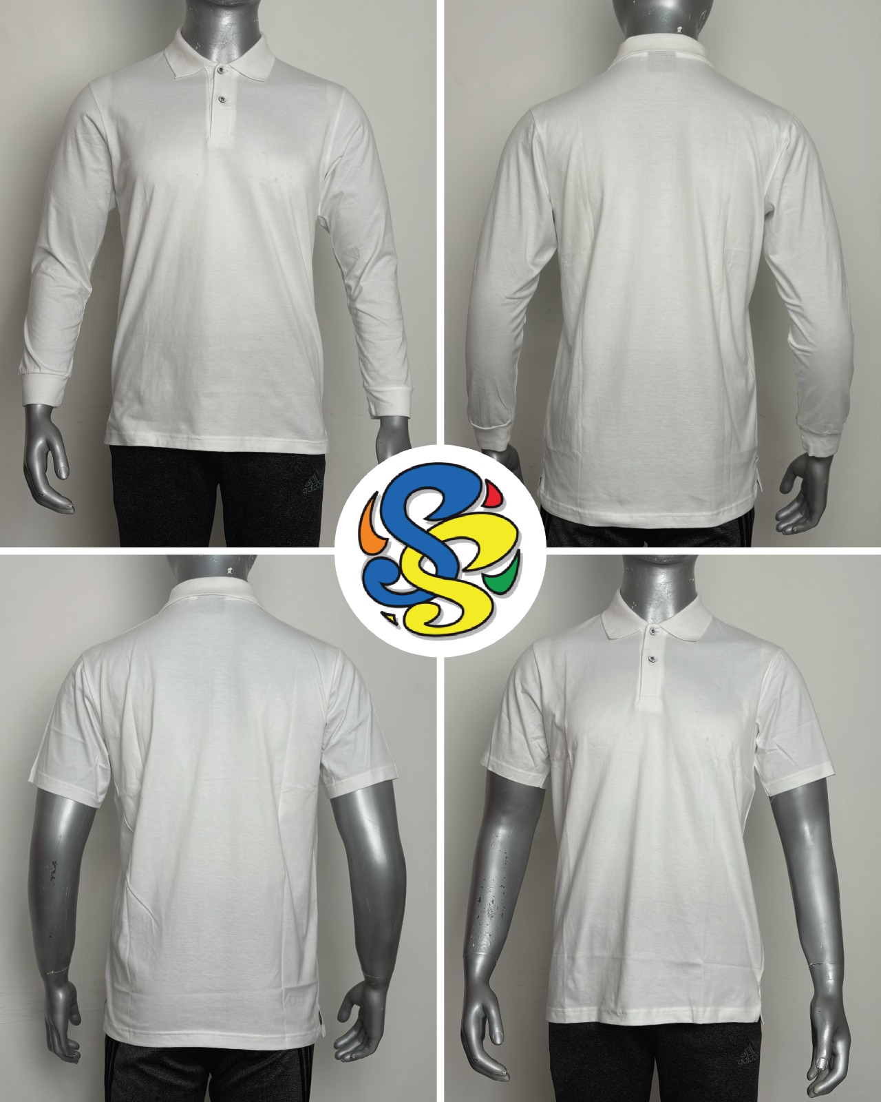 Polo Polos Ellanor Combed 24s Putih (Pendek)