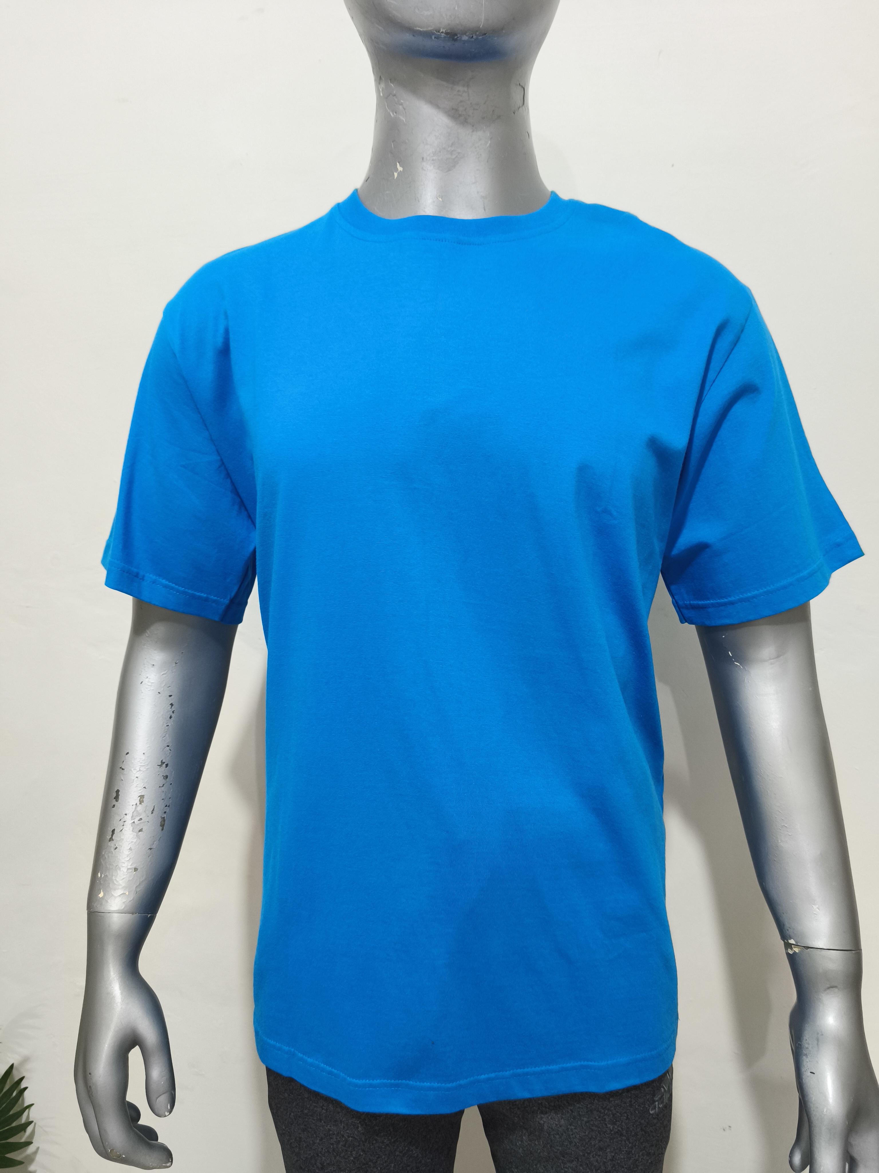 Kaos Oblong 607 Semi Combed 24s Biru Turkis (Pendek)