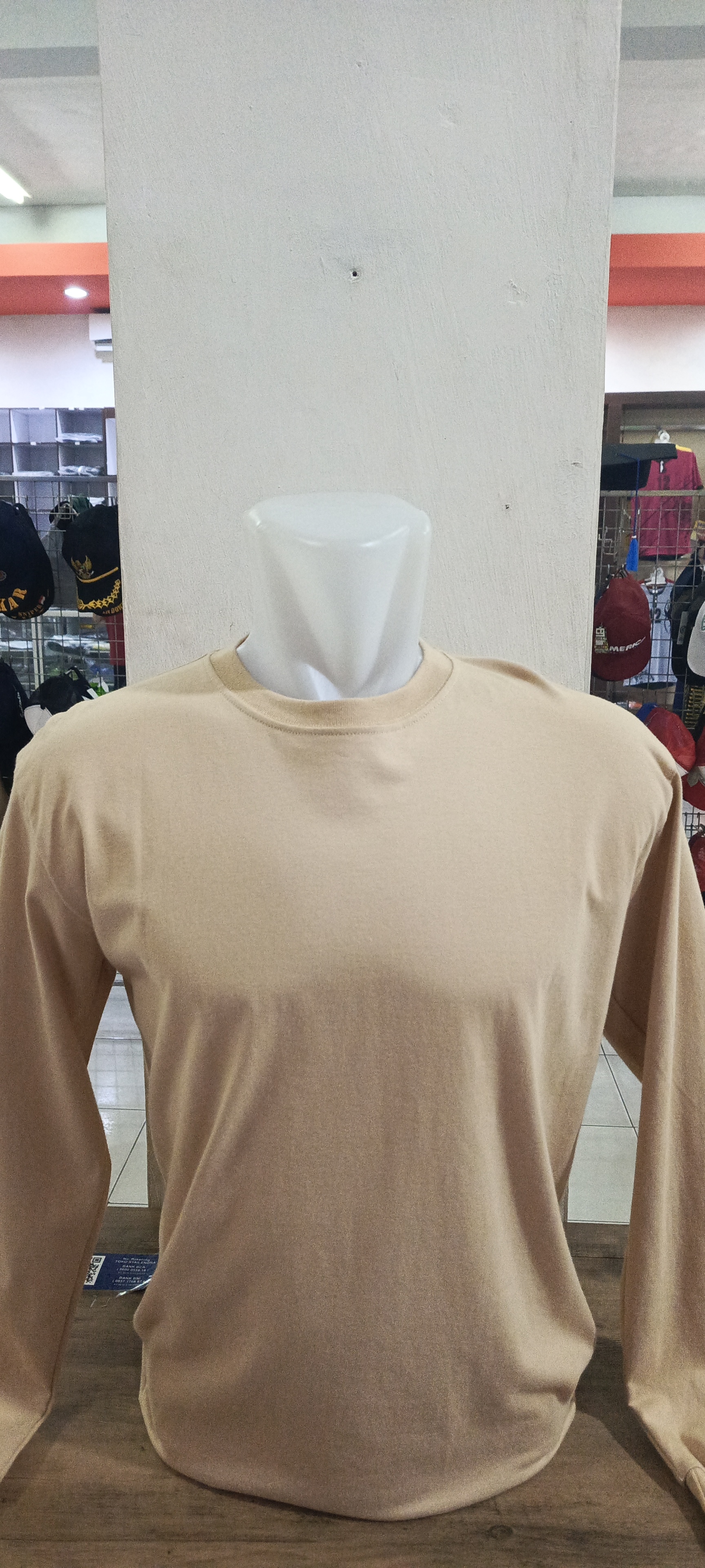 Kaos Oblong Ellanor Combed 24s Beige (Panjang)