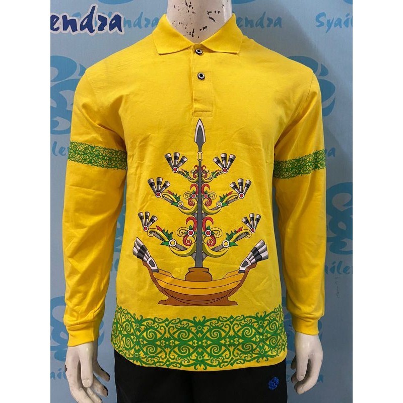 Polo Dayak Batang Garing 607 Semi Combed 24s Kuning Kenari (Panjang)