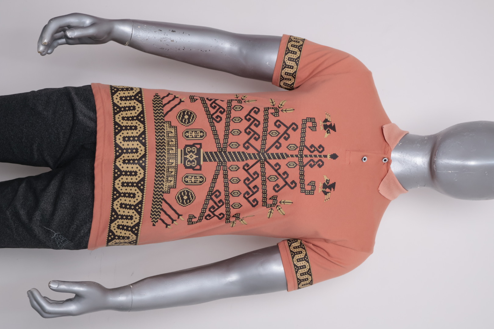 Polo Dayak Batang Garing 7 Abdul Combed 24s Terracotta (Pendek)